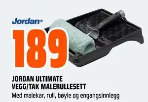 Obs Bygg JORDAN ULTIMATE VEGG/TAK MALERULLESETT tilbud