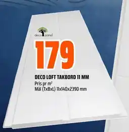 Obs Bygg DECO LOFT TAKBORD 11 MM tilbud