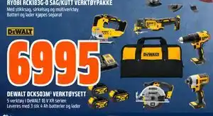 Obs Bygg DEWALT DCK503M³ VERKTØYSETT tilbud