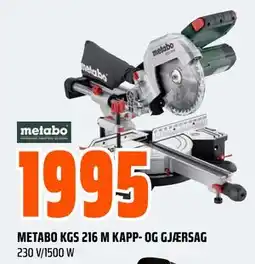Obs Bygg METABO KGS 216 M KAPP- OG GJÆRSAG tilbud