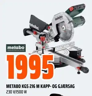 Obs Bygg METABO KGS 216 M KAPP- OG GJÆRSAG tilbud