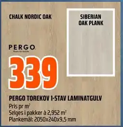 Obs Bygg PERGO TOREKOV 1-STAV LAMINATGULV tilbud