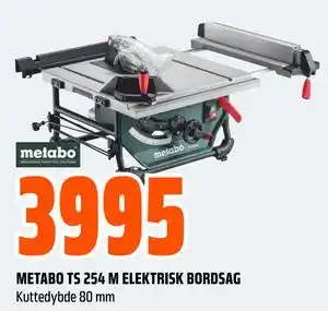 Obs Bygg METABO TS 254 M ELEKTRISK BORDSAG tilbud