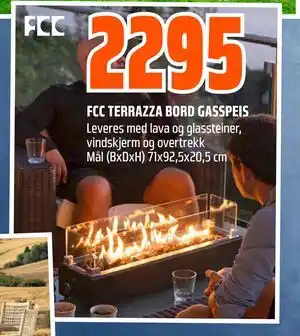 Obs Bygg FCC TERRAZZA BORD GASSPEIS tilbud