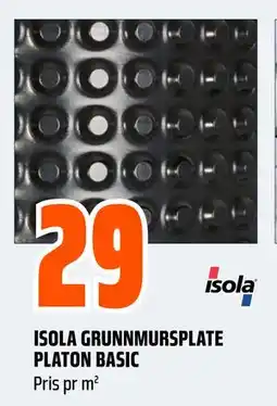 Obs Bygg ISOLA GRUNNMURSPLATE PLATON BASIC tilbud