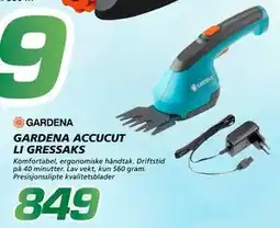 Coop Byggmix GARDENA ACCUCUT LI GRESSAKS tilbud
