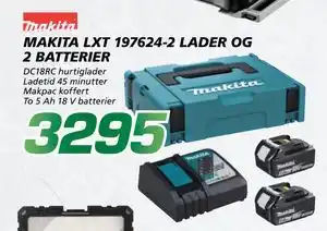 Coop Byggmix MAKITA LXT 197624-2 LADER OG 2 BATTERIER tilbud