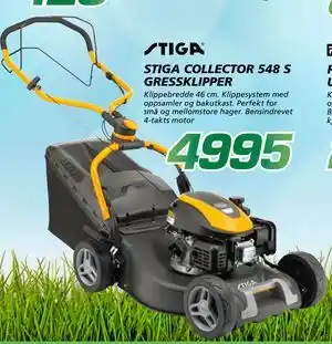 Coop Byggmix STIGA COLLECTOR 548 S GRESSKLIPPER tilbud