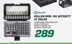 Coop Byggmix KELLEN BOR- OG BITSSETT 51 DELER tilbud