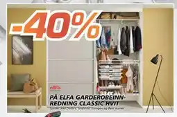 Coop Byggmix 40% PÅ ELFA GARDEROBEINNREDNING CLASSIC HVIT tilbud