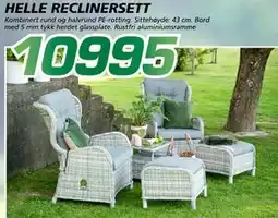 Coop Byggmix HELLE RECLINERSETT tilbud