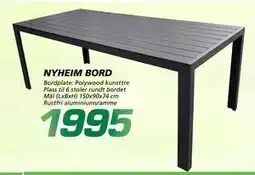 Coop Byggmix NYHEIM BORD tilbud