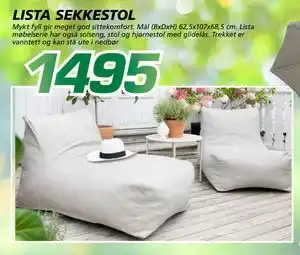 Coop Byggmix LISTA SEKKESTOL tilbud