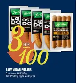 Coop Obs LEIV VIDAR PØLSER tilbud