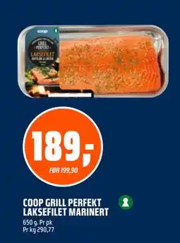Coop Obs COOP GRILL PERFEKT LAKSEFILET MARINERT tilbud