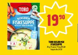 Coop Prix TORO Begrensk fiskesuppe tilbud