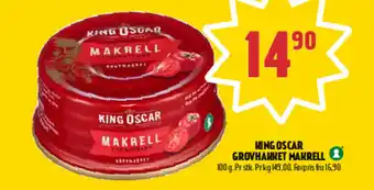 Coop Prix KING OSCAR Grovhakket makrell tilbud