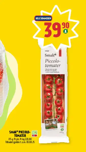 Coop Prix Smak piccolo- nyi tomater tilbud