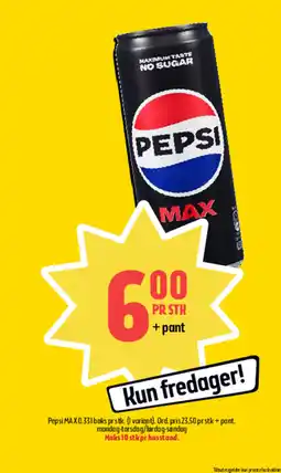 Coop Prix Pepsi max tilbud