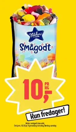 Coop Prix Nidar smågodt i løsvekt. tilbud