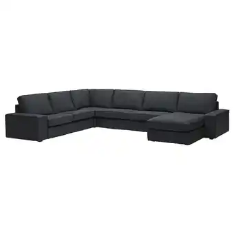 IKEA Kivik Hjørnesofa, 6-seters med sjeselong, Tresund antrasitt tilbud