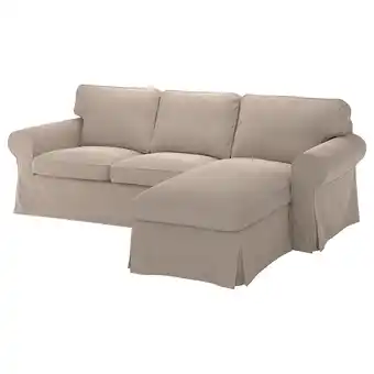 IKEA Ektorp 3-seters sofa, med sjeselong/tallmyra beige tilbud
