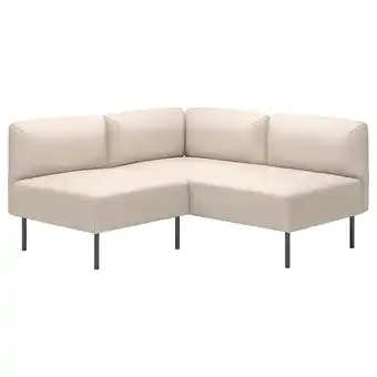 IKEA Lillehem Modulhjørnesofa, 2-seters, Vissle beige/metall tilbud