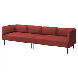 IKEA Lillehem 4-seters modulsofa, Gunnared/rødbrun metall tilbud