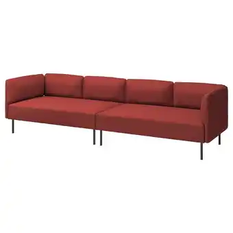 IKEA Lillehem 4-seters modulsofa, Gunnared/rødbrun metall tilbud