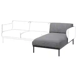 IKEA Äpplaryd Sjeselong, Lejde grå/svart tilbud
