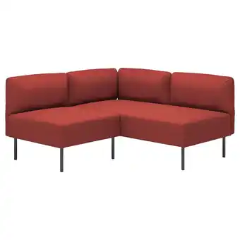 IKEA Lillehem Modulhjørnesofa, 2-seters, Gunnared/rødbrun metall tilbud