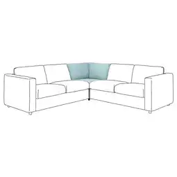 IKEA Vimle Hjørnemodul, Saxemara lys blå tilbud