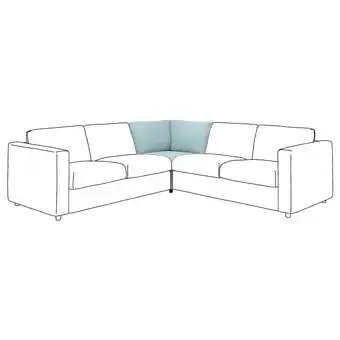 IKEA Vimle Hjørnemodul, Saxemara lys blå tilbud