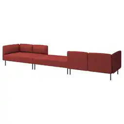 IKEA Lillehem 6-seters modulsofa, Gunnared/rødbrun metall tilbud
