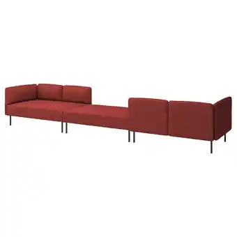 IKEA Lillehem 6-seters modulsofa, Gunnared/rødbrun metall tilbud