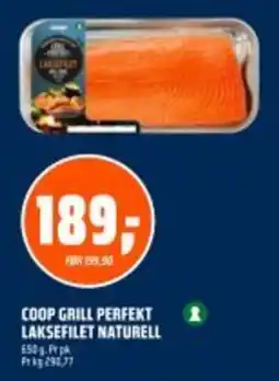 Coop Obs COOP grill perfekt laksefilet naturell tilbud