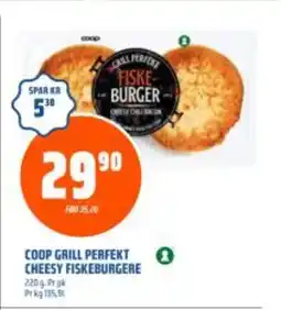 Coop Obs COOP grill perfekt cheesy fiskeburgere tilbud