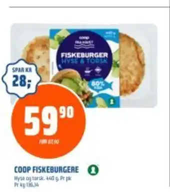 Coop Obs COOP fiskeburgere tilbud