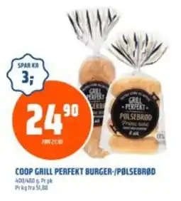 Coop Obs COOP grill perfekt burger-/pølsebrød tilbud