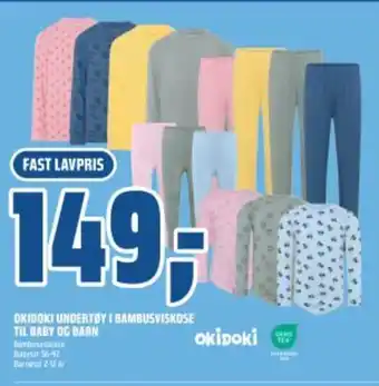 Coop Obs OKIDOKI undertøy i bambusviskose til baby og barn tilbud