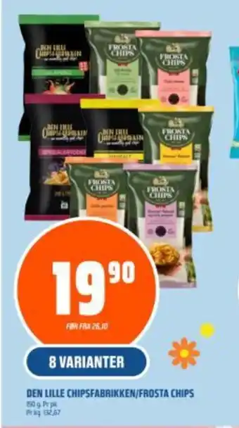 Coop Obs DEN LILLE chipsfabrikken/frosta chips tilbud