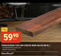 Montér TERRASSEBORD FURU UNO CONCISE BRUN 28x120 MM KL 1 tilbud