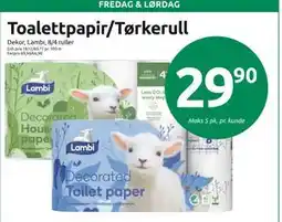 Joker Toalettpapir/Tørkerull tilbud