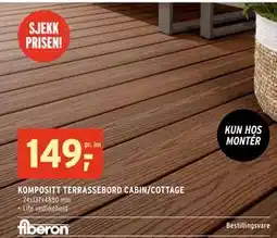 Montér KOMPOSITT TERRASSEBORD CABIN/COTTAGE tilbud