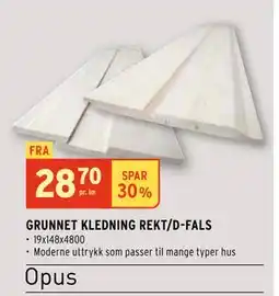 Montér GRUNNET KLEDNING REKT/D-FALS tilbud