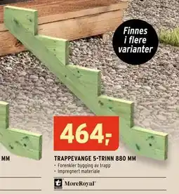 Montér TRAPPEVANGE 5-TRINN 880 MM tilbud