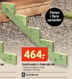 Montér TRAPPEVANGE 5-TRINN 880 MM tilbud