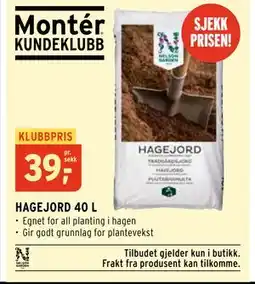 Montér HAGEJORD 40 L tilbud