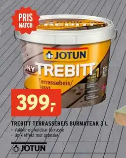 Montér TREBITT TERRASSEBEIS BURMATEAK 3 L tilbud