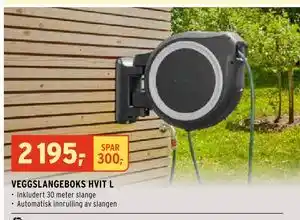 Montér VEGGSLANGEBOKS HVIT L tilbud